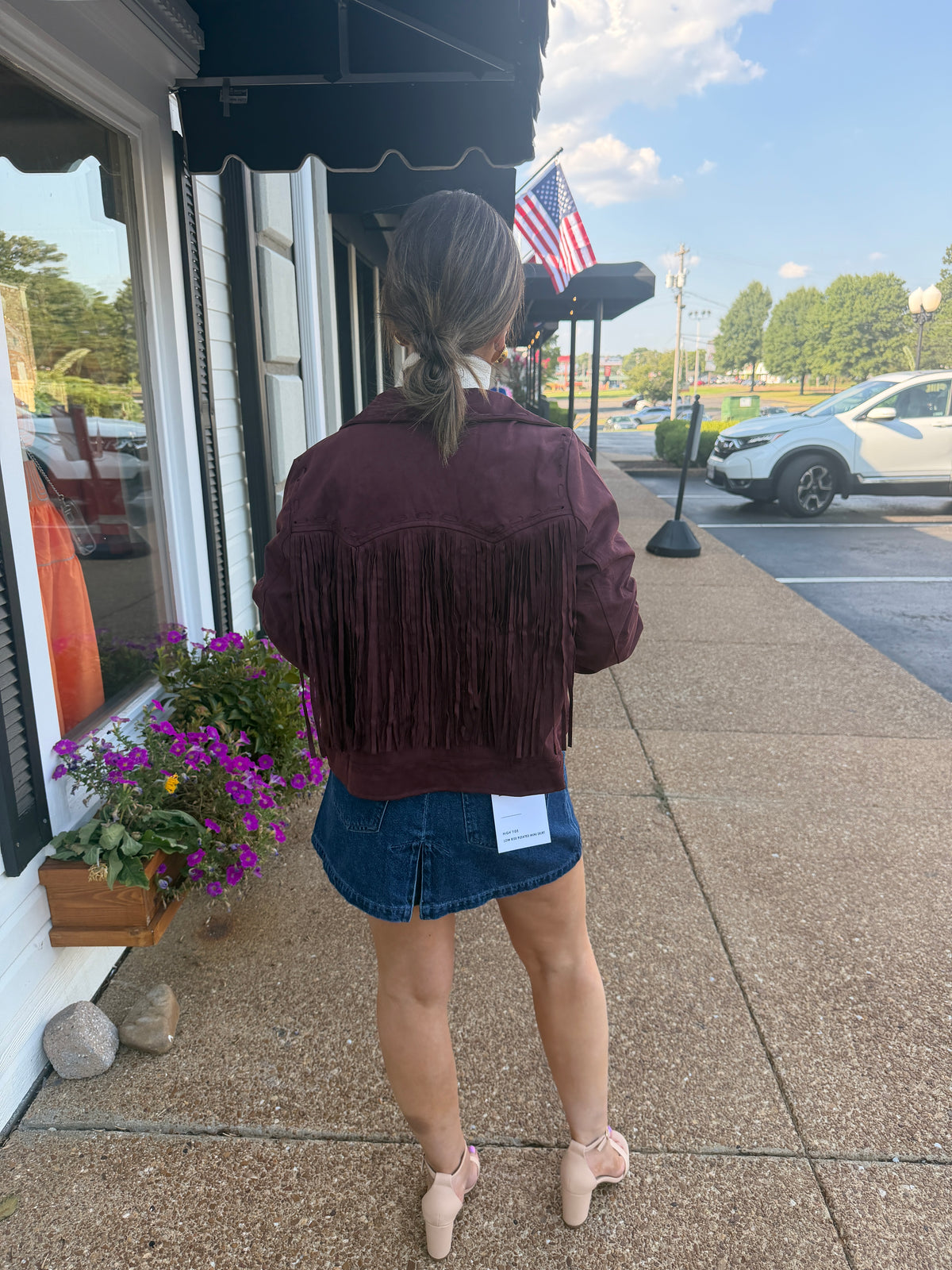 Long Sleeve Suede Cropped Jacket