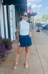 Turtle Neck Sleeveless Top