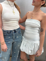 Strapless Bubble Mini Dress