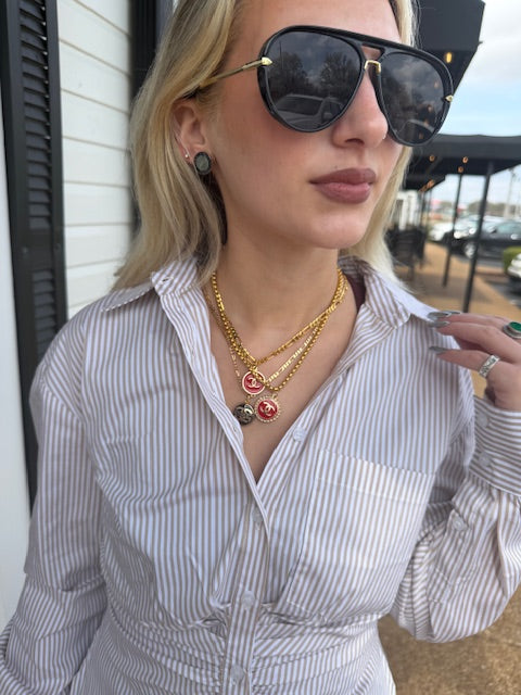 Vintage Chanel Rope Pendant Necklace
