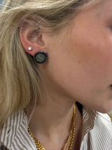 Vintage YsL Earrings - Navy
