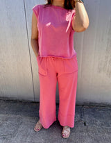 Cropped Tank Top  - Strawberry