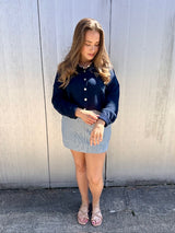 Navy Long Sleeve Cardigan
