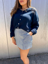 Navy Long Sleeve Cardigan