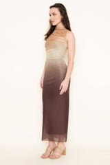 OMBRE SLEEVELESS LONG DRESS/ M