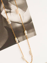 18K Non-Tarnish Petite Pearl Chokers: Yellow Gold / Lauren-Single Pearl