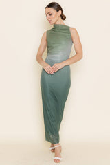 OMBRE SLEEVELESS LONG DRESS / S