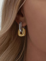 Arliss 18K Gold Non-Tarnish Link Drop Earring: Multi-Colored