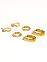 Orage 18K Gold Non-Tarnish Round Hoop Earring: Yellow Gold