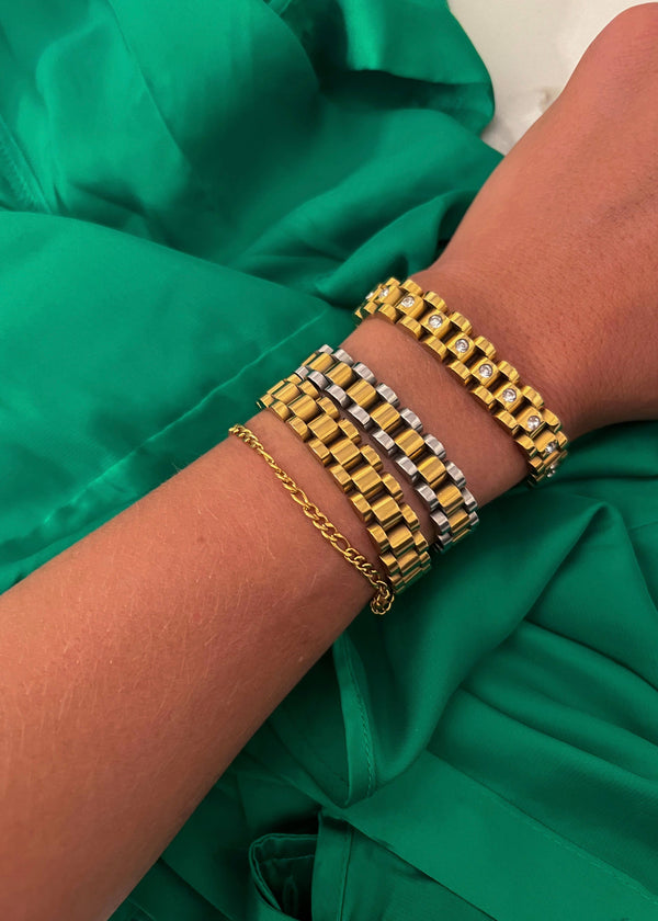 THE CHAIN WATCH BAND BRACELET: TWO TONED