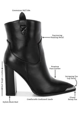 Hatter Pointed Toe Faux Leather Boots: Black / US-7.5 / UK-5.5 / EU-38.5