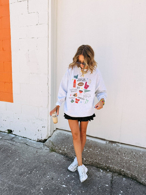 Run the dang ball sweatshirt - ash: M