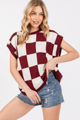 Checkered Game day Top L