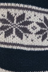 SWEATER JACKET: BURGUNDY-WHITE L