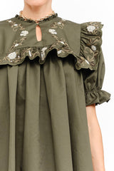 Sera Olive Dress: OLIVE / S