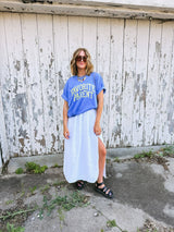 Favorite parent graphic tee - blue/ yellow: L