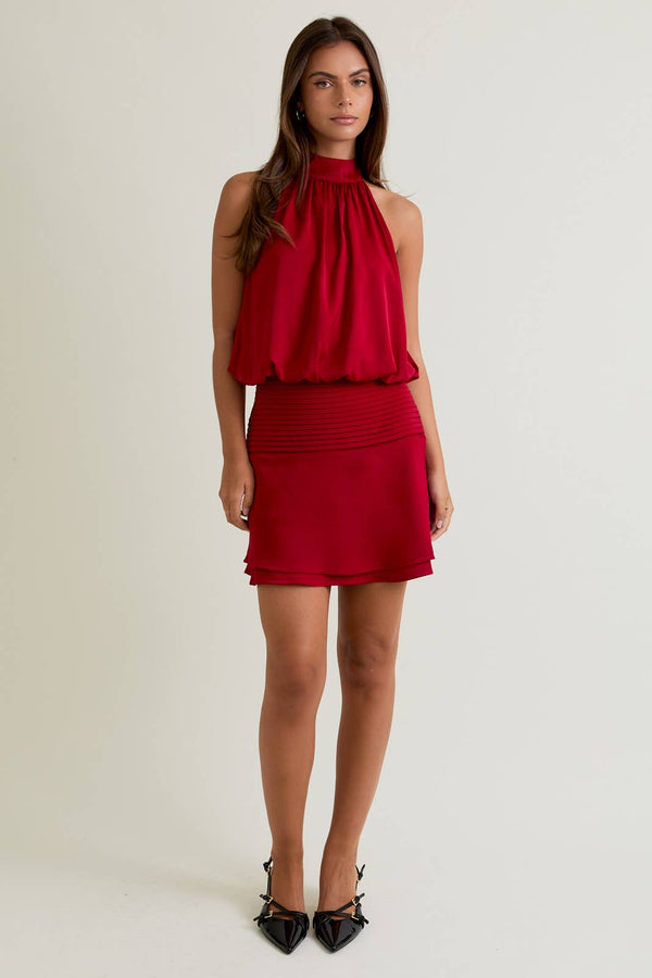 HALTER NECK MIDI DRESS M