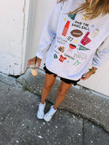 Run the dang ball sweatshirt - ash: XL
