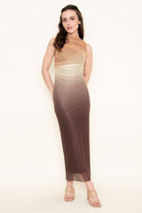 OMBRE SLEEVELESS LONG DRESS / S