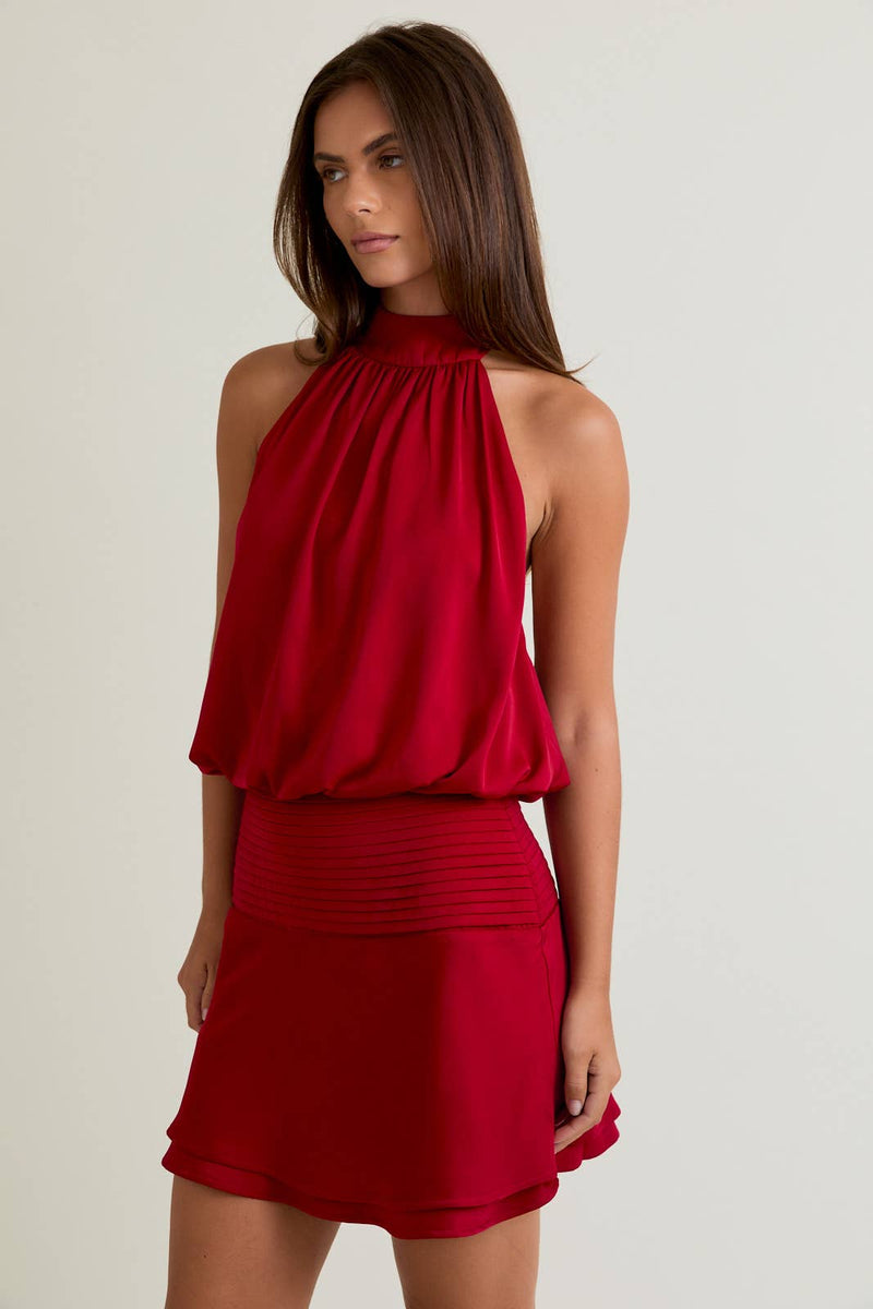 HALTER NECK MIDI DRESS M