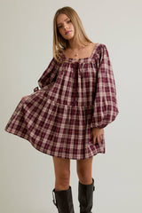 FLANNEL MINI DRESS M