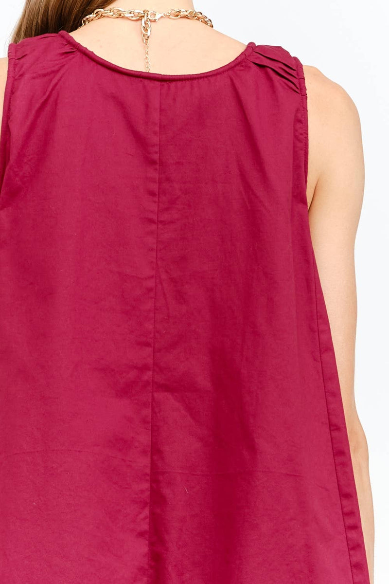 Marga Dress: BURGUNDY / XS
