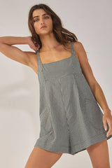 Plaid Relaxed Romper