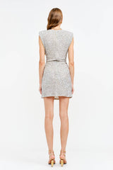 Lucia Dress : SILVER / S