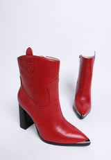 Hatter Pointed Toe Faux Leather Boots: Black / US-6.5 / UK-4.5 / EU-37.5