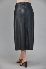 FAUX LEATHER SKIRT: S