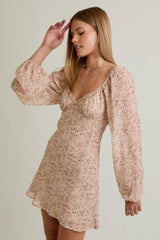 SWEETHEART MINI DRESS: BEIGE L