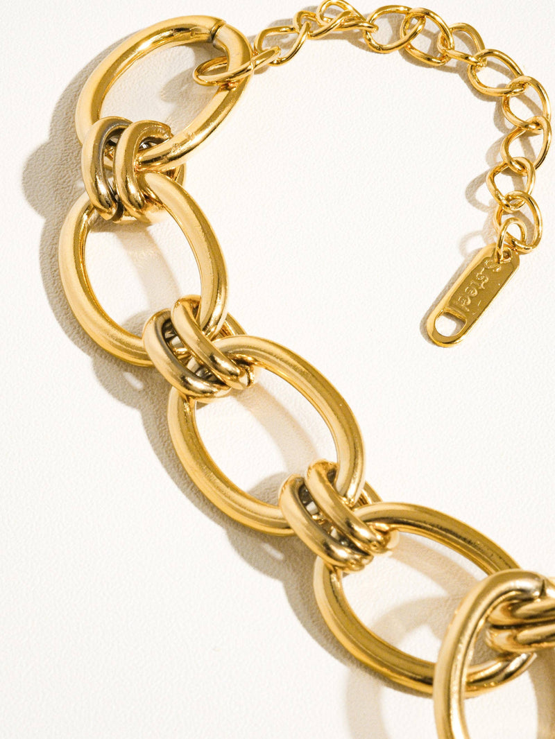 Tila 18K Gold Non-Tarnish Bold Chain Bracelet: Yellow Gold