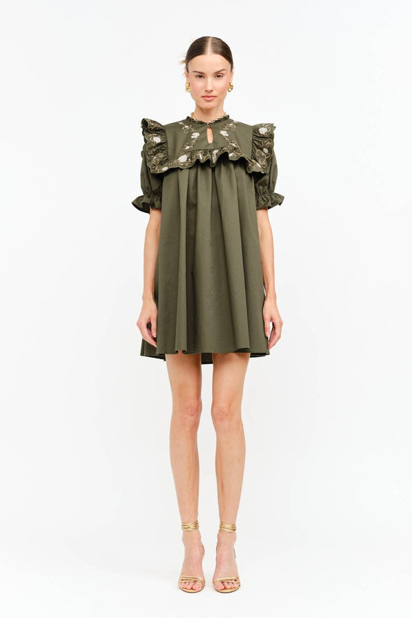 Sera Olive Dress: OLIVE / XS