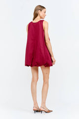 Marga Dress: BURGUNDY / XS