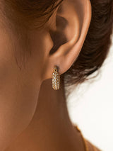 Joleen 18K Gold Non-Tarnish Glam CZ Hoop Earring: Yellow Gold