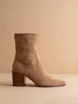 The Vienna | Latte Sleek ankle hugging bootie: LATTE / 6.5