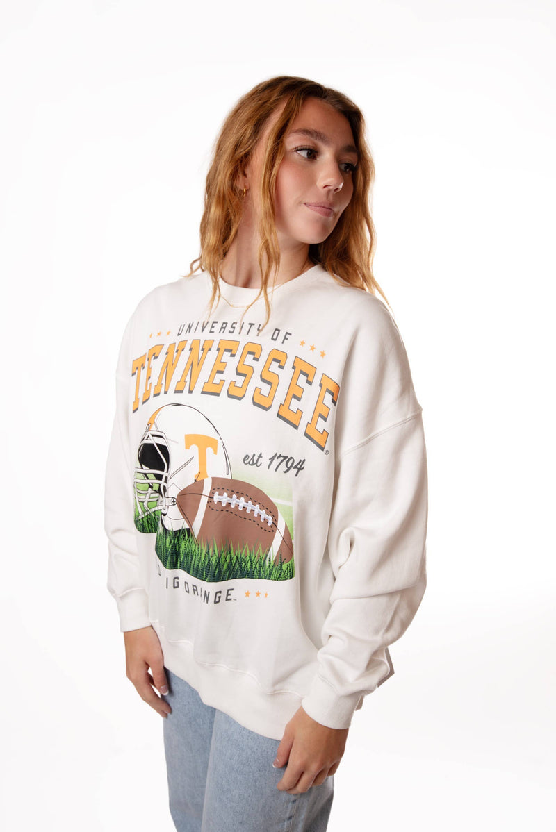 Tennessee Malone Multimedia OS Fleece Crew: WHITE / L