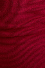 OFF SHOULDER LONG SLEEVE TOP: CRIMSON / S