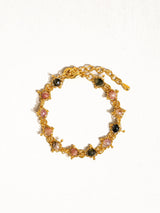 Skylar 18K Gold Multi-Stone Chained Bracelet, Necklace: Multi-Colored / Bracelet
