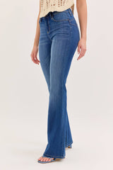 Mid Rise Curvy Fit Flare [Ab39484CRV-DK]: 9