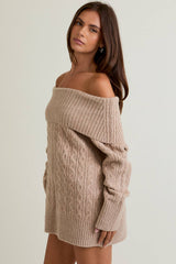 OFF SHOULDER SWEATER TOP/ L
