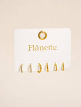 Claude 18K Gold Non-Tarnish CZ Hoops Earring: Yellow Gold