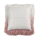 Ombre Lamb Fur Pillow: Natural / Polyester Insert / 20"