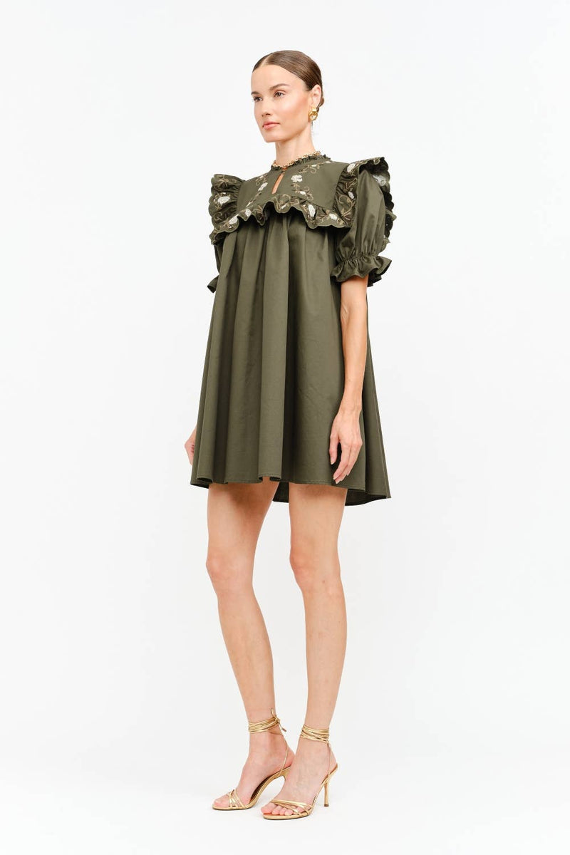 Sera Olive Dress: OLIVE / S