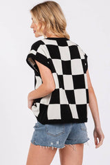 Checkered Game day Top S