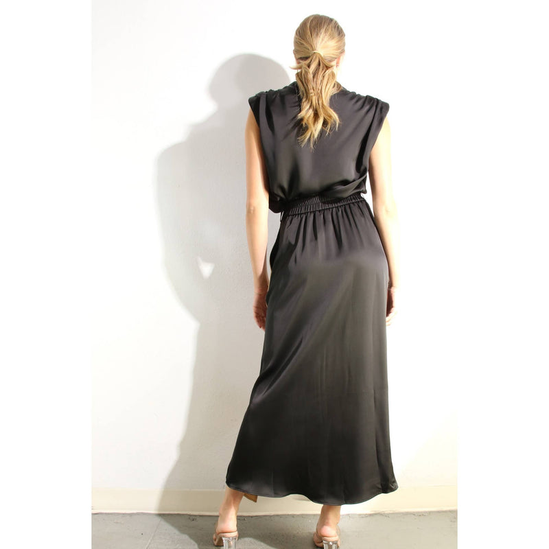 TOP AND COLOR BLOCK SKIRT: WINE / M