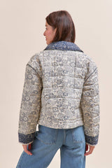 BANDANA PRINT JACKET: Navy / M