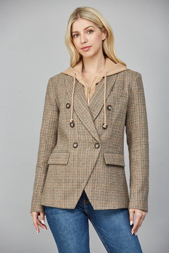 HOODED BLAZER/ S