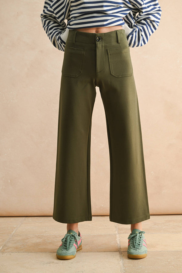 MMP1745   2 POCKETS PONTE PANTS: BLACK / M