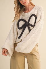 CHUNKY SWEATER TOP: MOCHA / S
